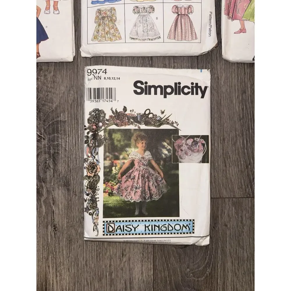 Lot of 10 Children’s Girls Dress & Formal Wear Sewing Patterns Daisy Kingdom